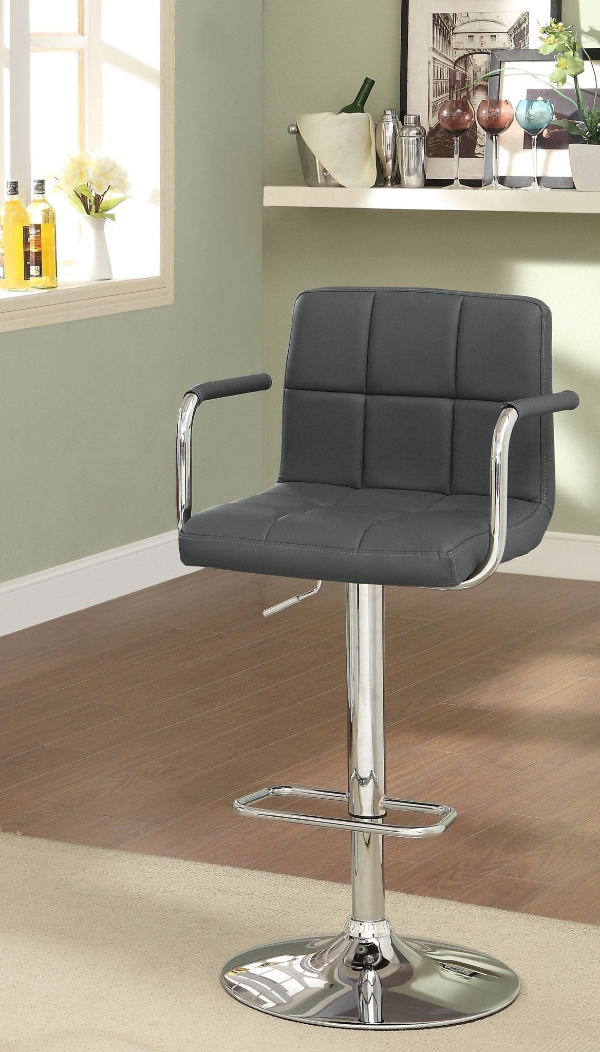 Witmer Gray Adjustable Swivel Stool | Zigeze