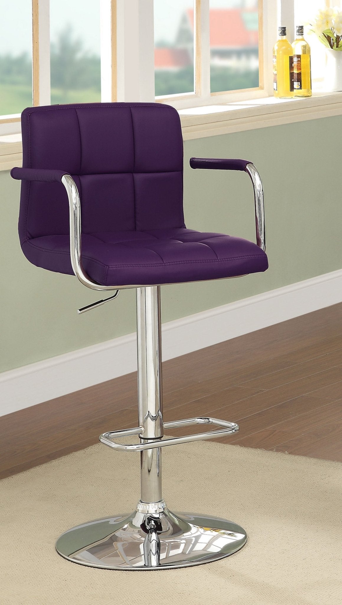 Witmer Purple Adjustable Swivel Stool | Zigeze