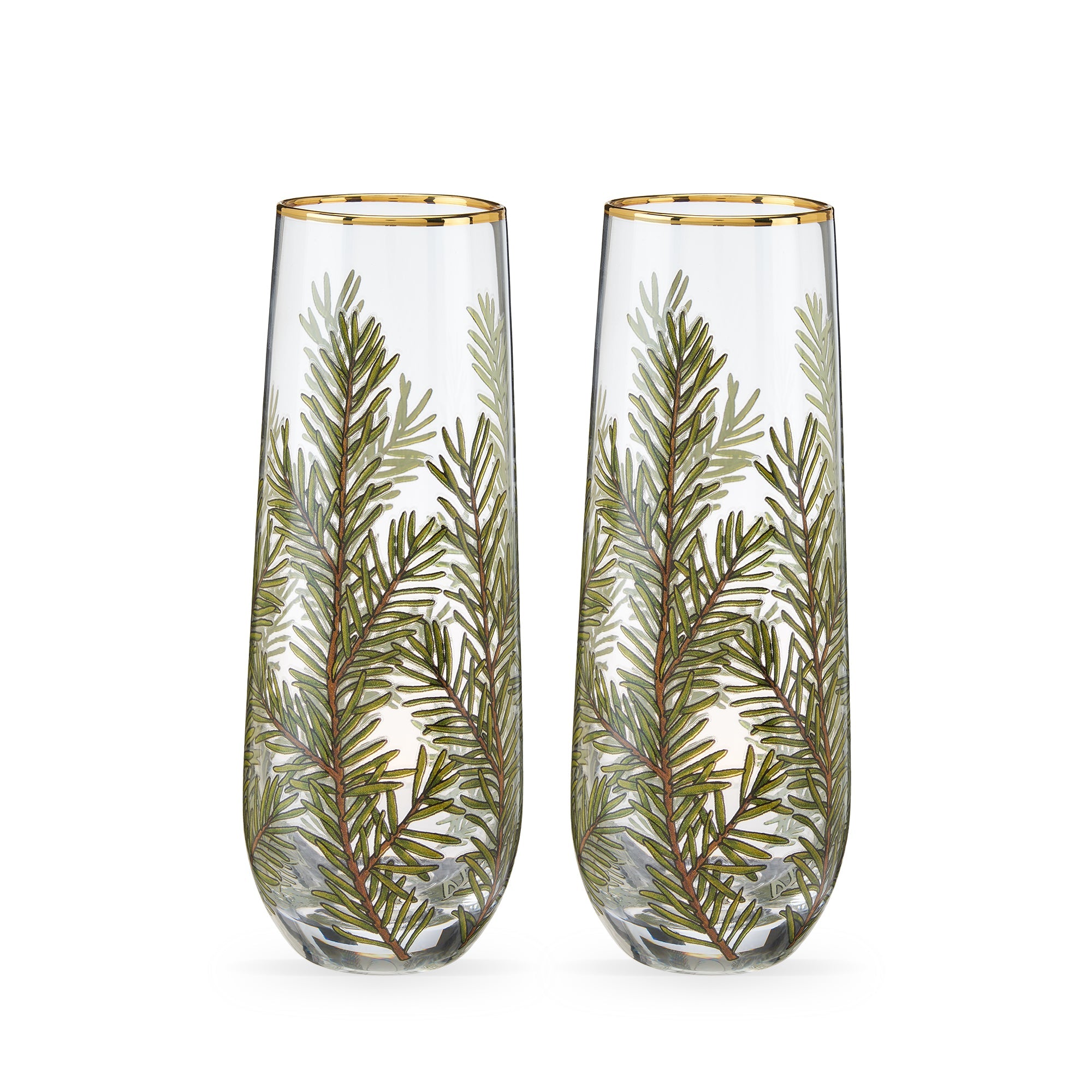 Woodland Stemless Champagne Flute Set | Zigeze