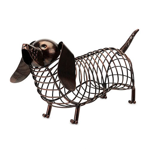 Woof Dachshund Cork Holder, Rustic Finish | Zigeze