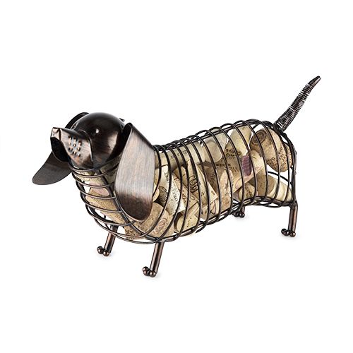 Woof Dachshund Cork Holder, Rustic Finish | Zigeze