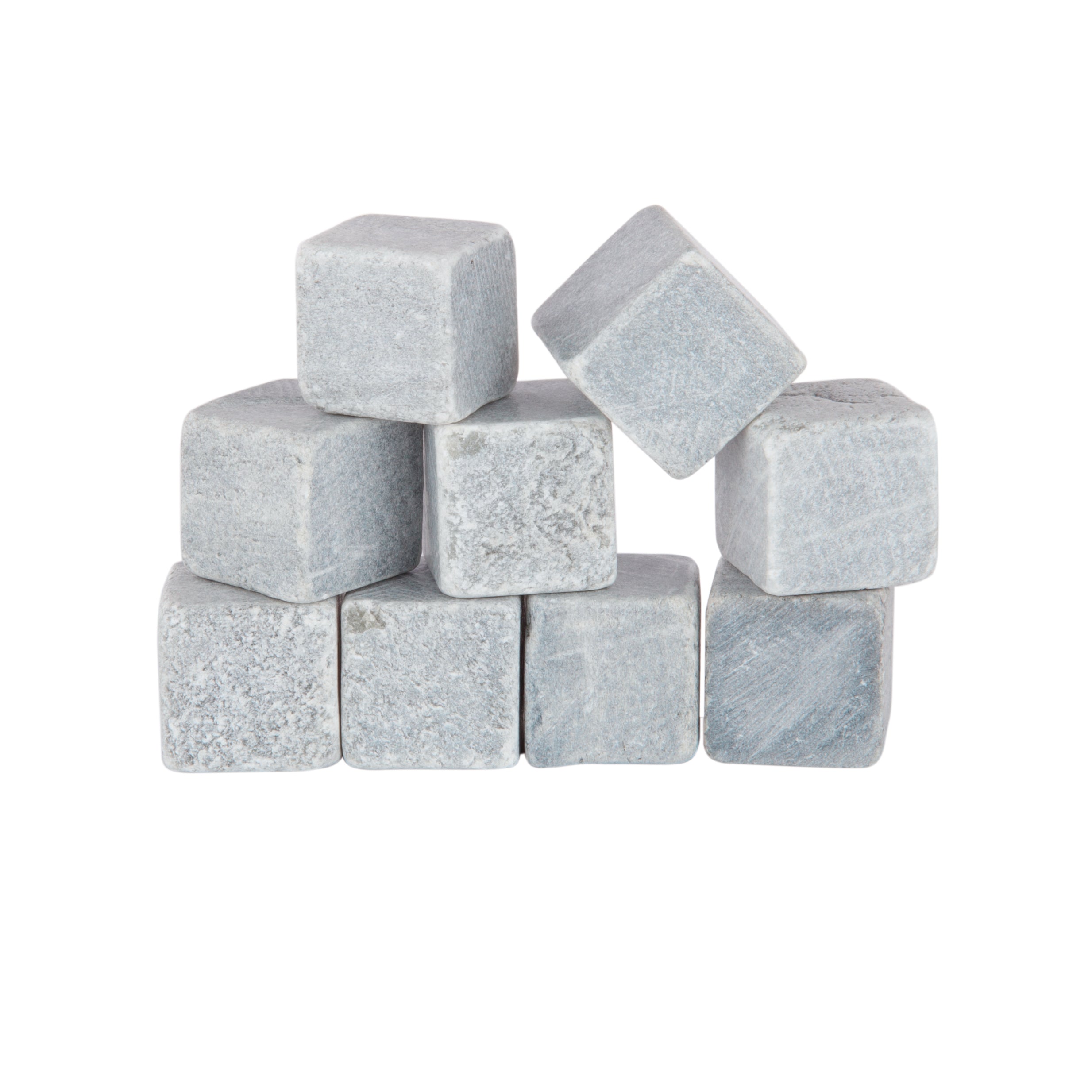 Set of 9 Glacier Rocks Soapstone Cubes 