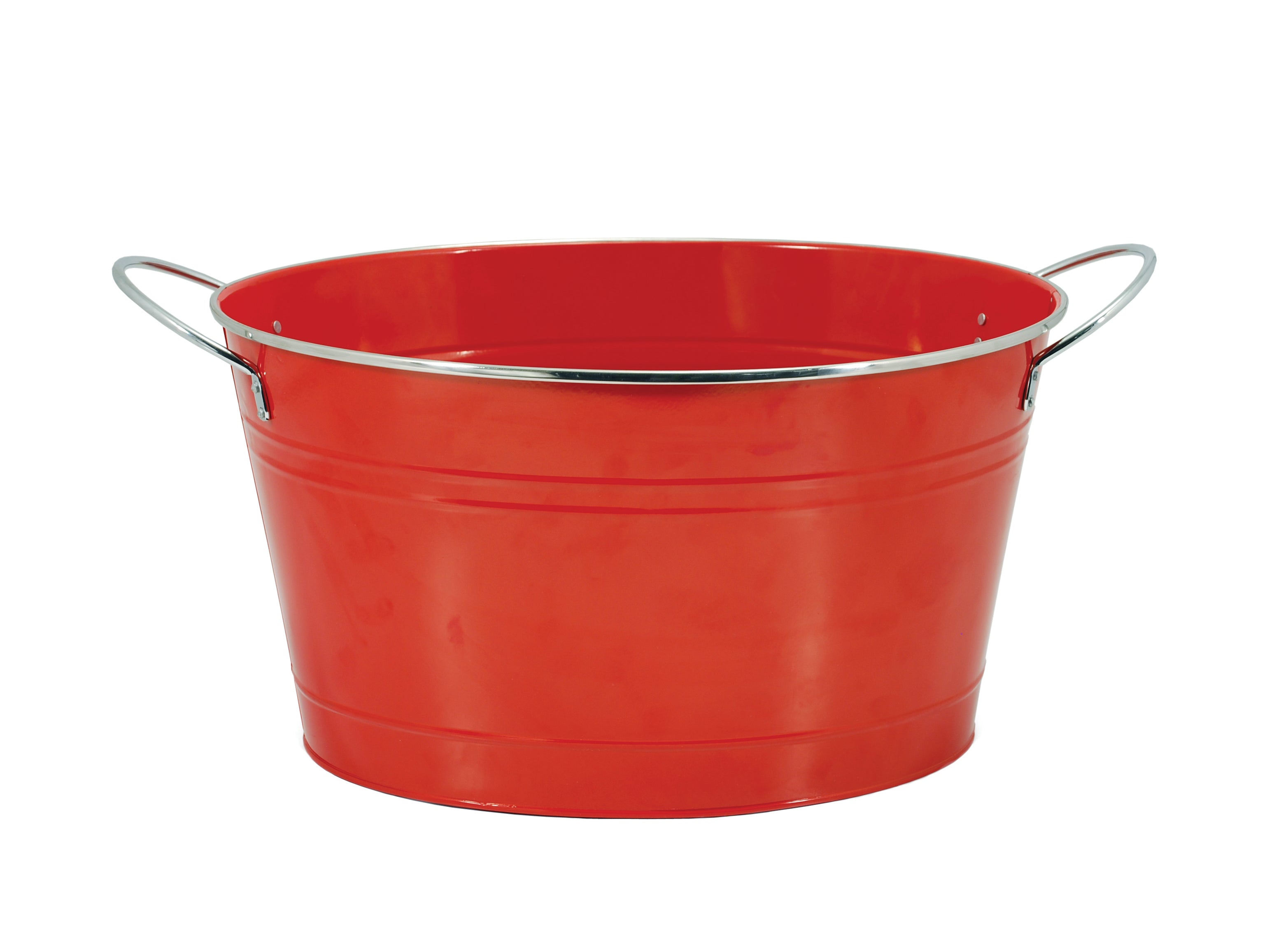 Big Red Galvanized Metal Tub  