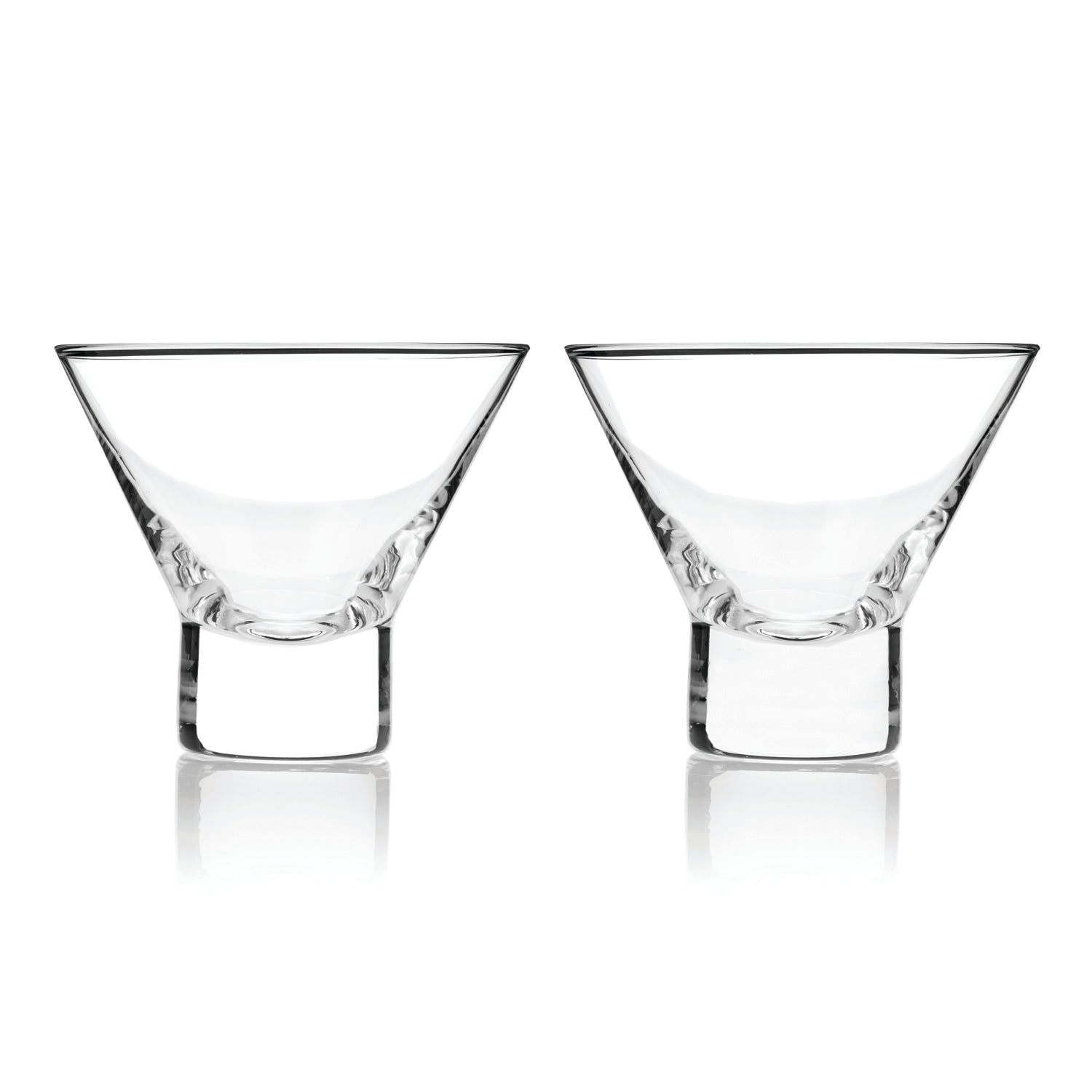 Heavy Base Crystal Martini Glasses 