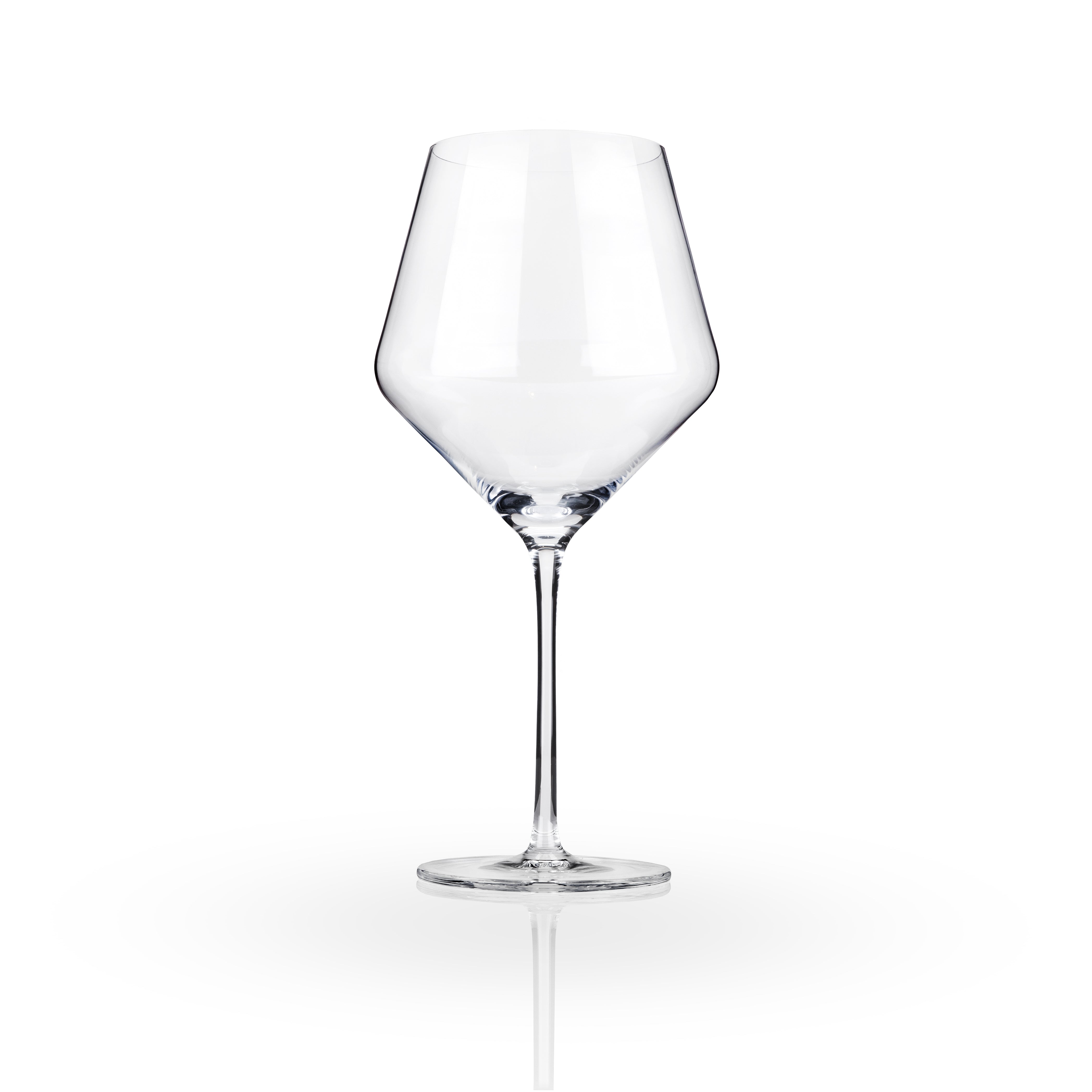 Angled Crystal Burgundy Glasses 