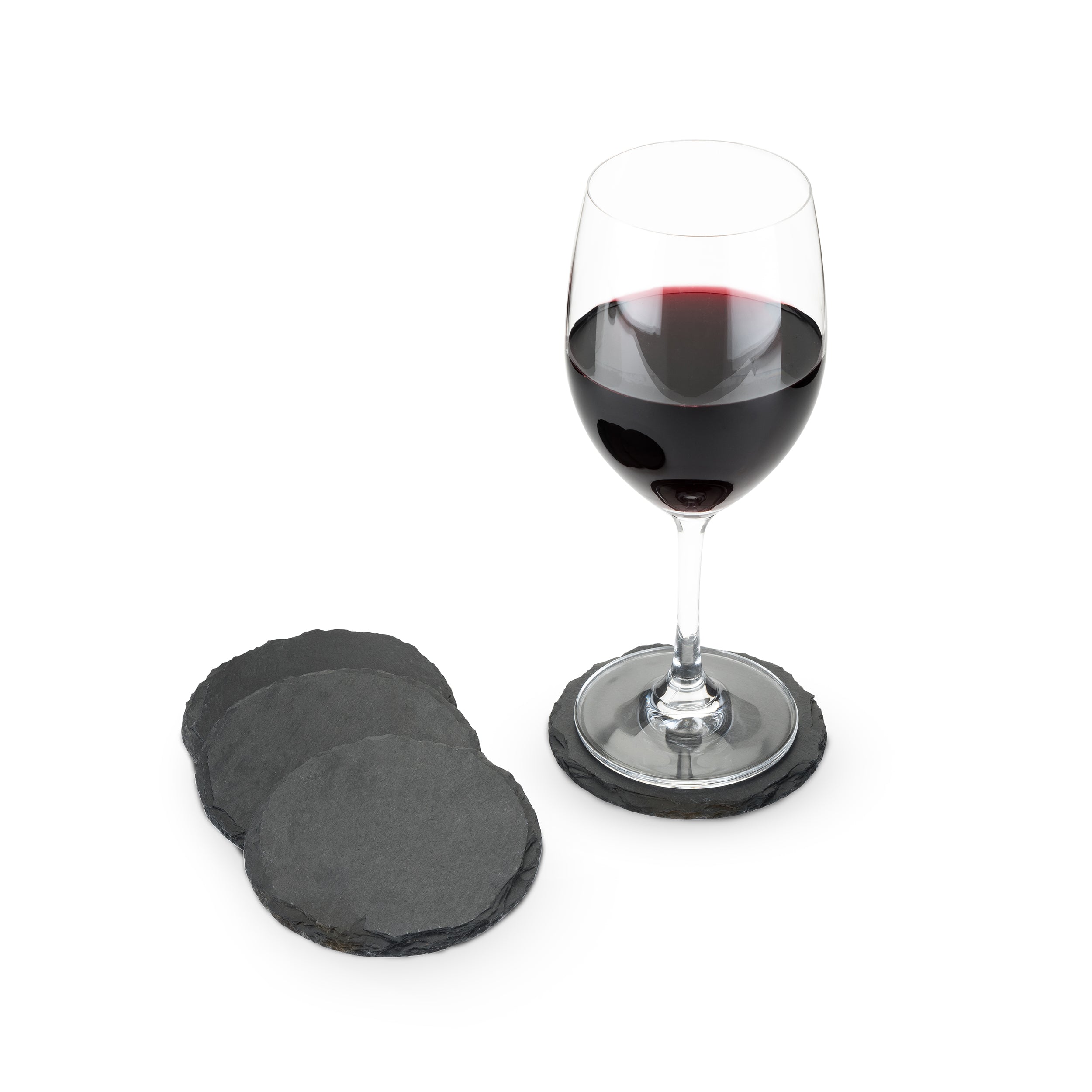 Circle Slate Coasters 