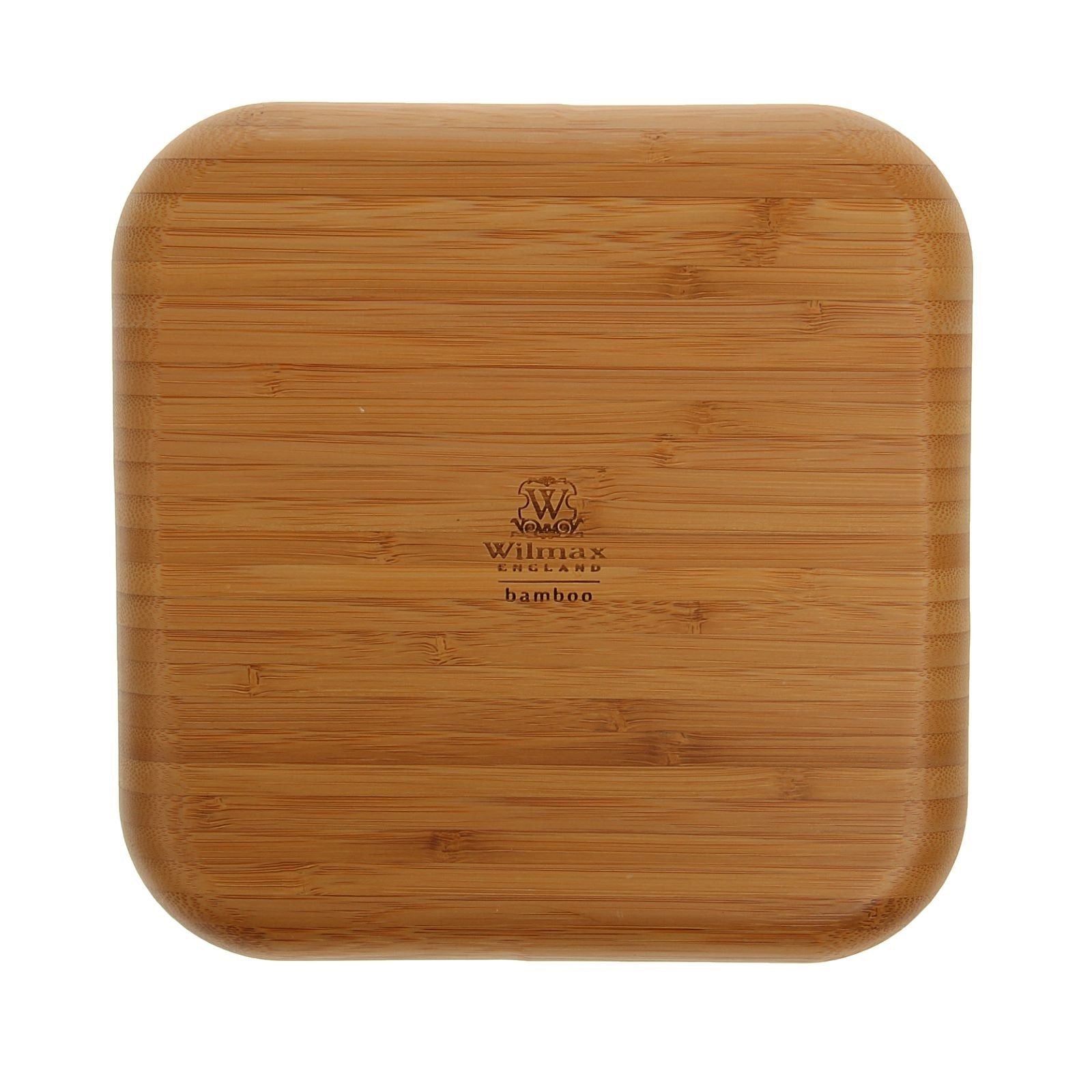 Set of 12 Natural Bamboo Plates 8" x 8"