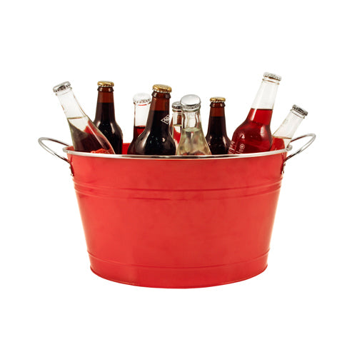 Big Red Galvanized Metal Tub 