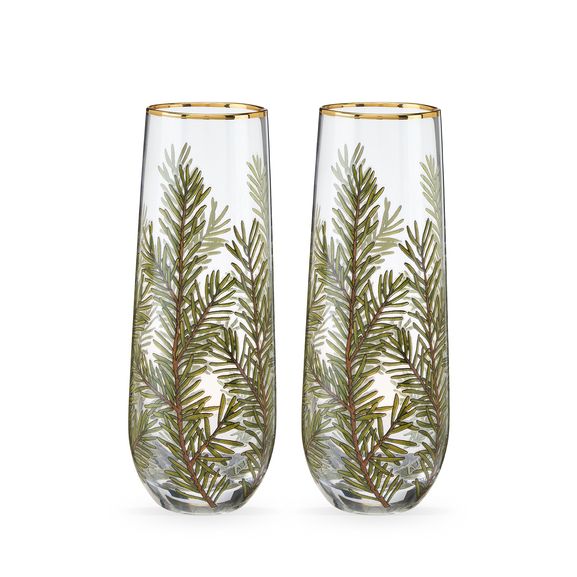 Woodland Stemless Champagne Flute Set 