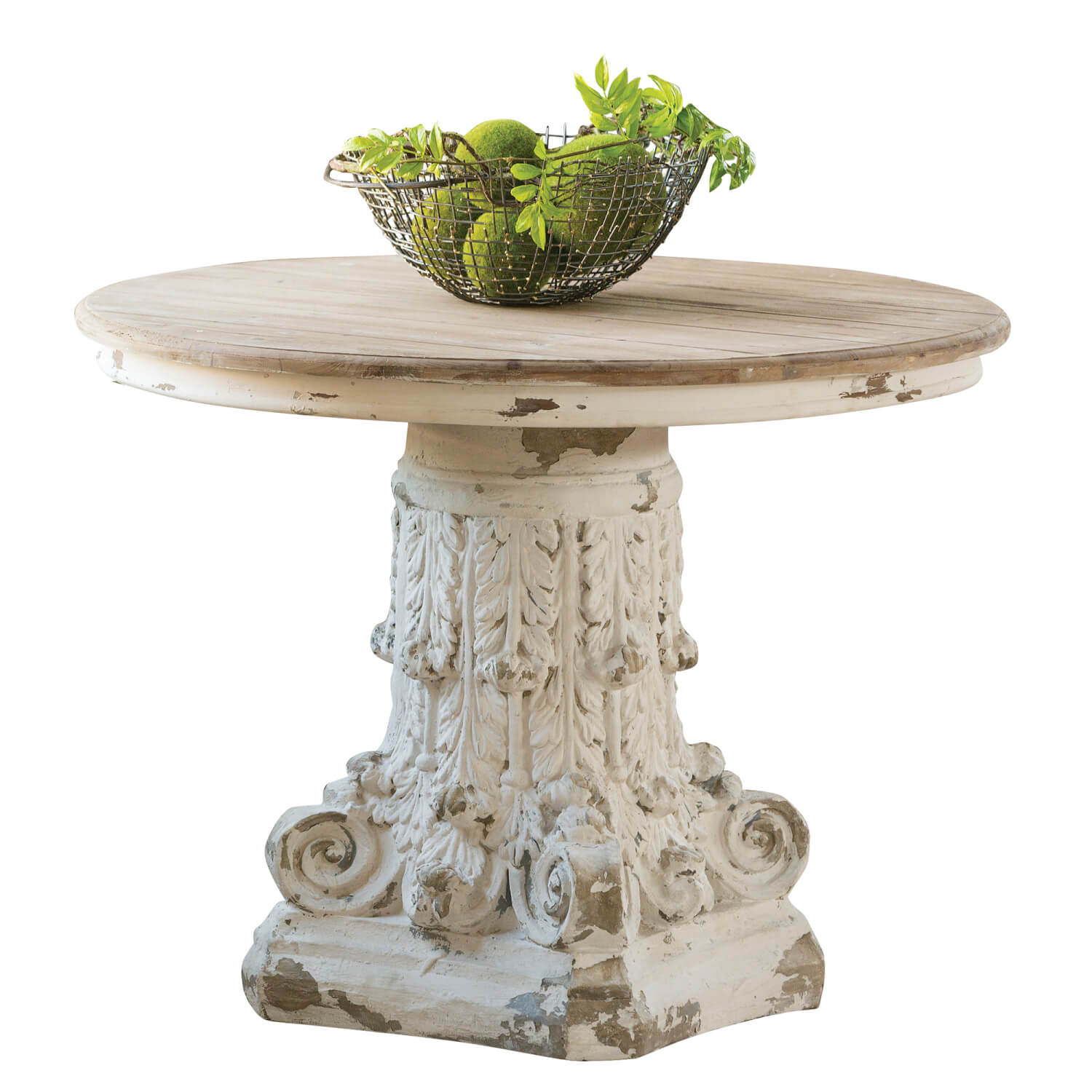 Large Round, Farmhouse Pedestal Table