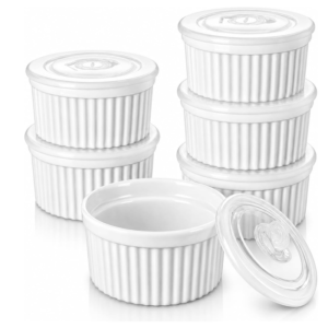 8 oz Ramekins Set with Lid