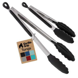 Gorilla Grip Stainless Kitchen Tongs