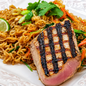 Stir-Fried Ramen Noodles with Ahi Tuna